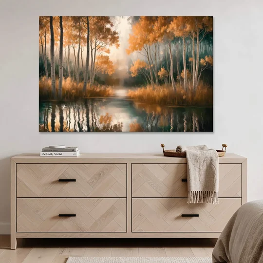Aspen Forest Reflections - Canvas Wall Art - Coffee Table - 60x40