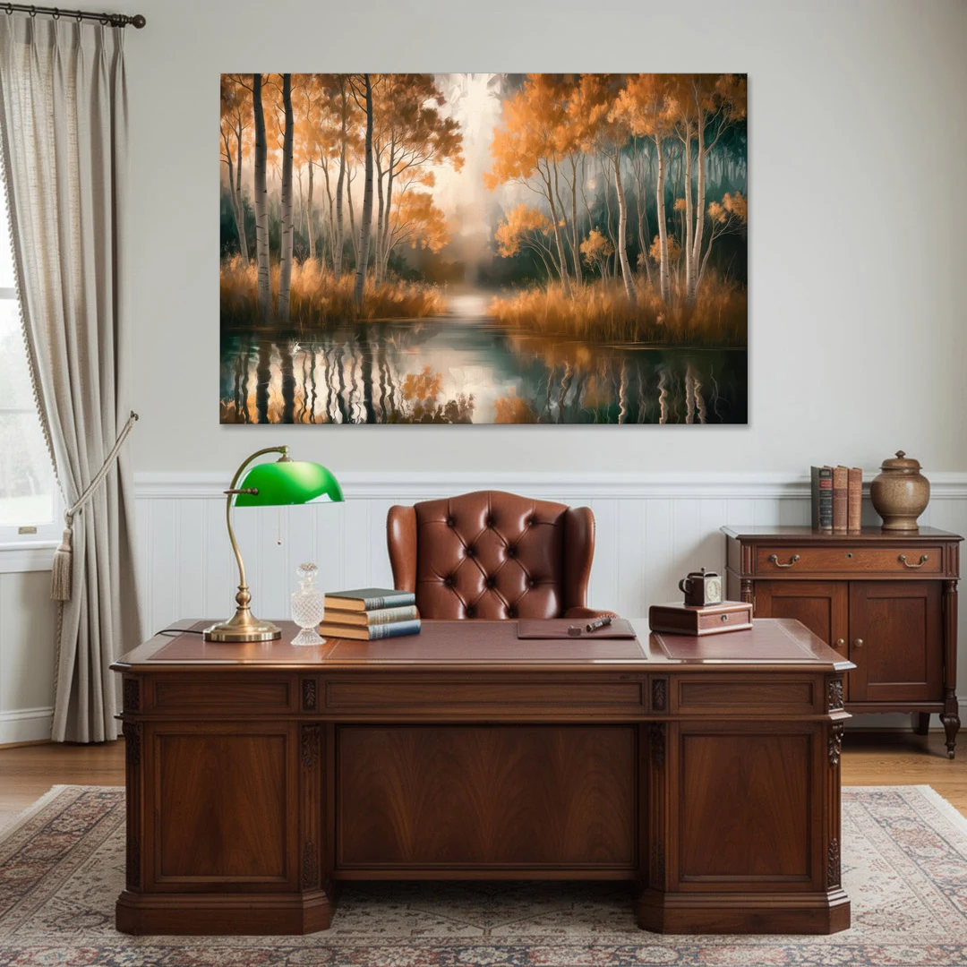 Aspen Forest Reflections - Canvas Wall Art - Office - 60x40