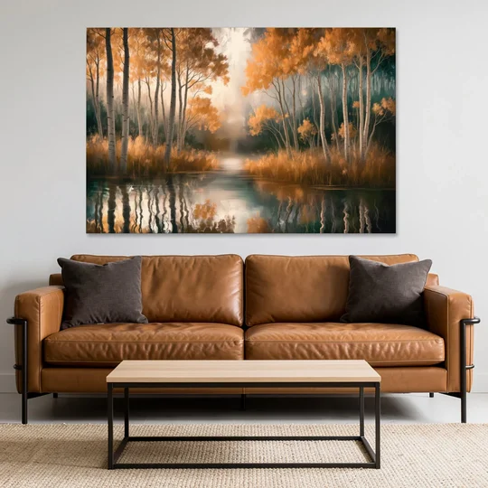 Aspen Forest Reflections - Canvas Wall Art - Sofa - 60x40