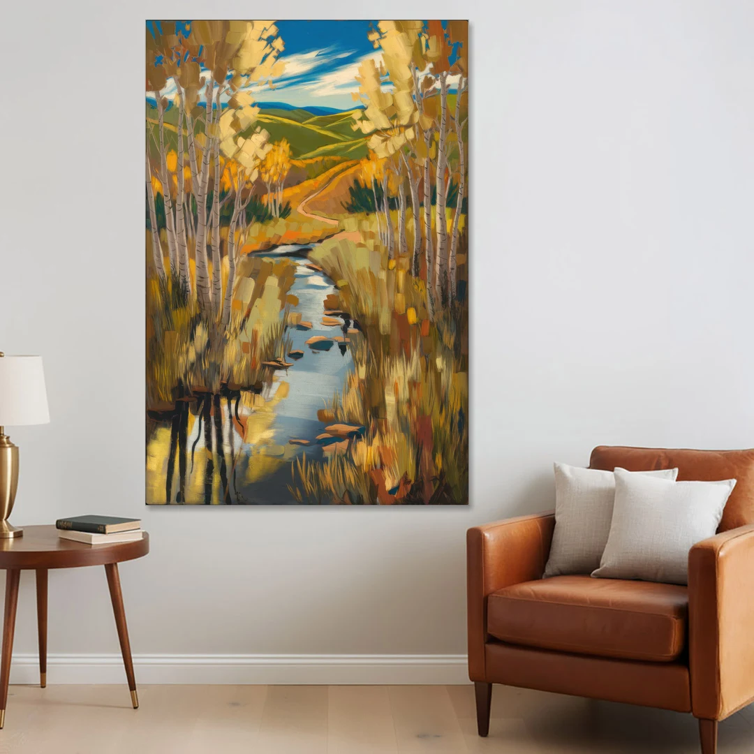 Aspen Nature Escape - Canvas Wall Art - Sofa - 40x60
