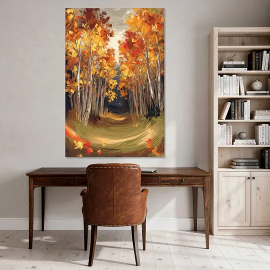 Aspen Quaking Leaves - Canvas Wall Art - Office - 40x60