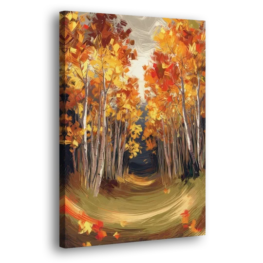 Aspen Quaking Leaves - Canvas Wall Art - Side