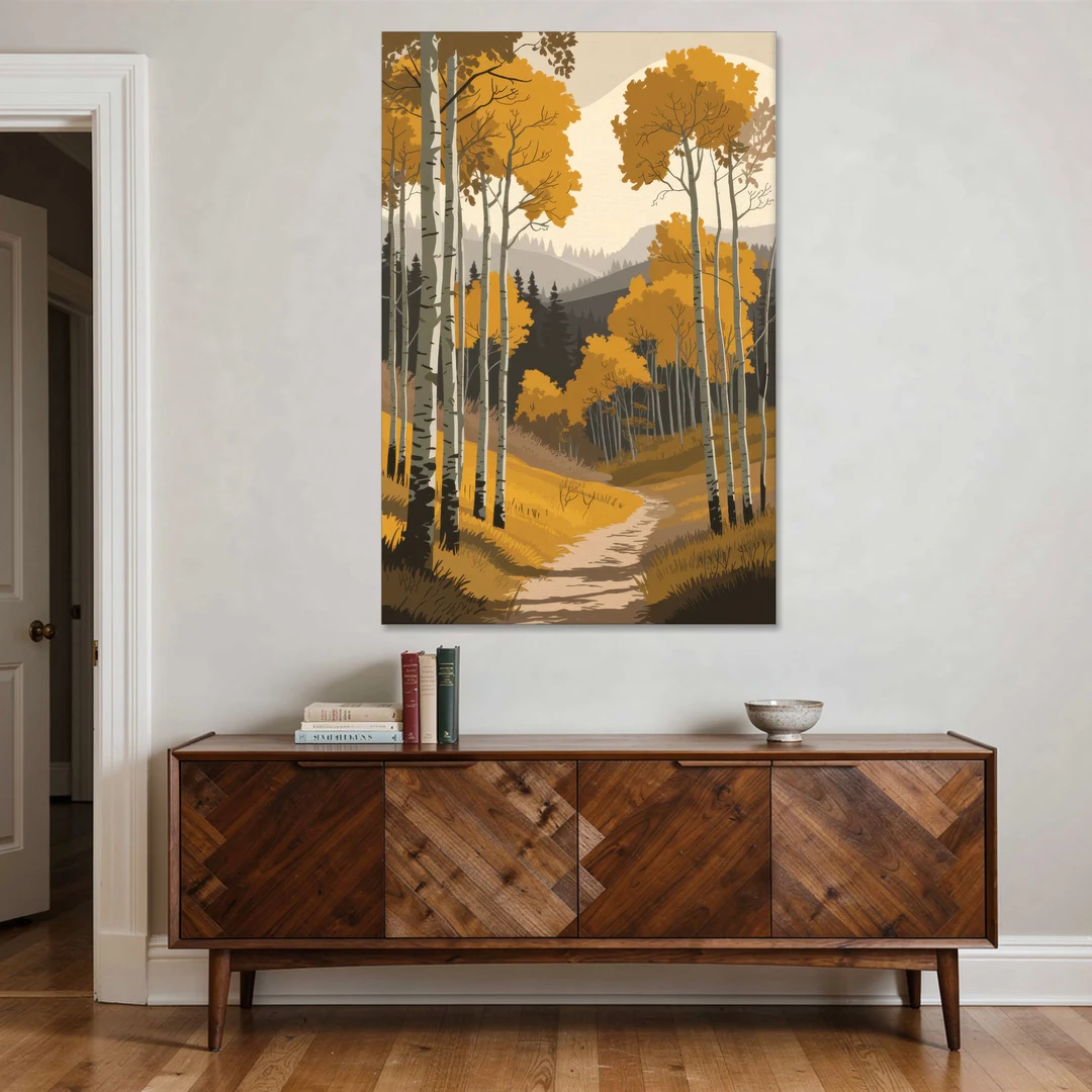 Aspen Rustic Charm - Canvas Wall Art - Coffee Table - 40x60