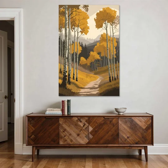 Aspen Rustic Charm - Canvas Wall Art - Coffee Table - 40x60