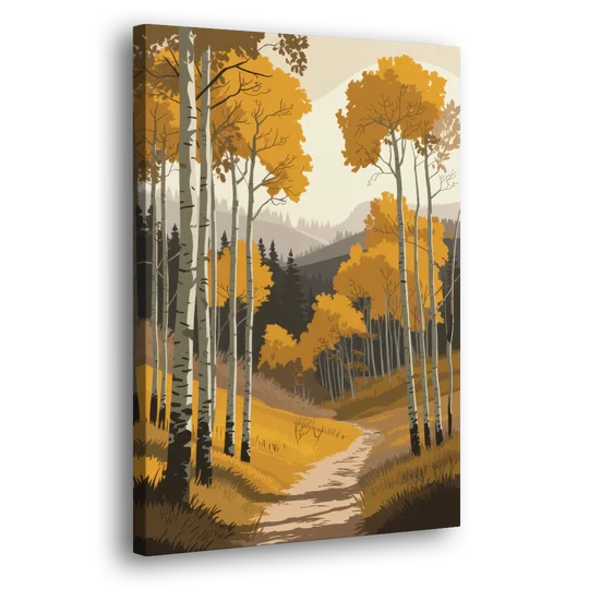 Aspen Rustic Charm - Canvas Wall Art - Side