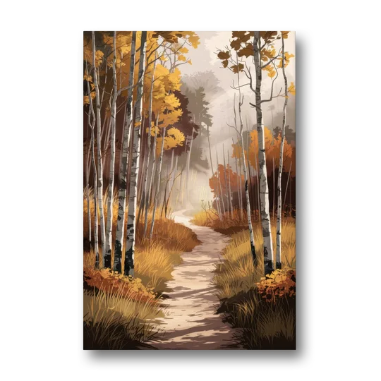 Aspen Serene Forest Path - Canvas Wall Art - Front