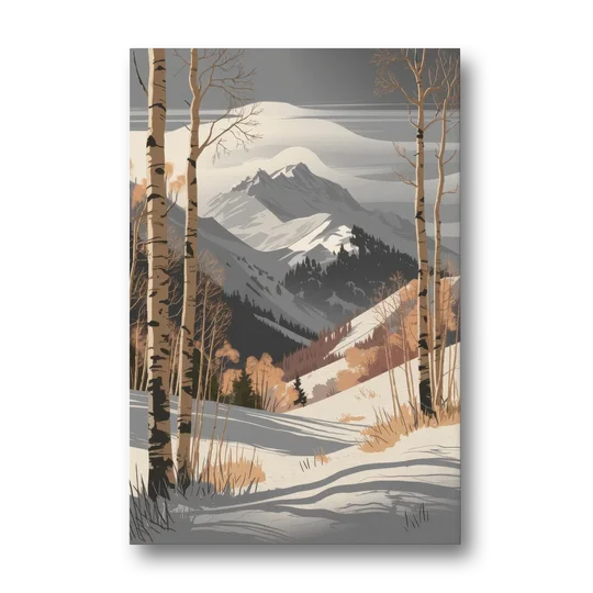 Aspen Snowy Peaks - Canvas Wall Art - Front