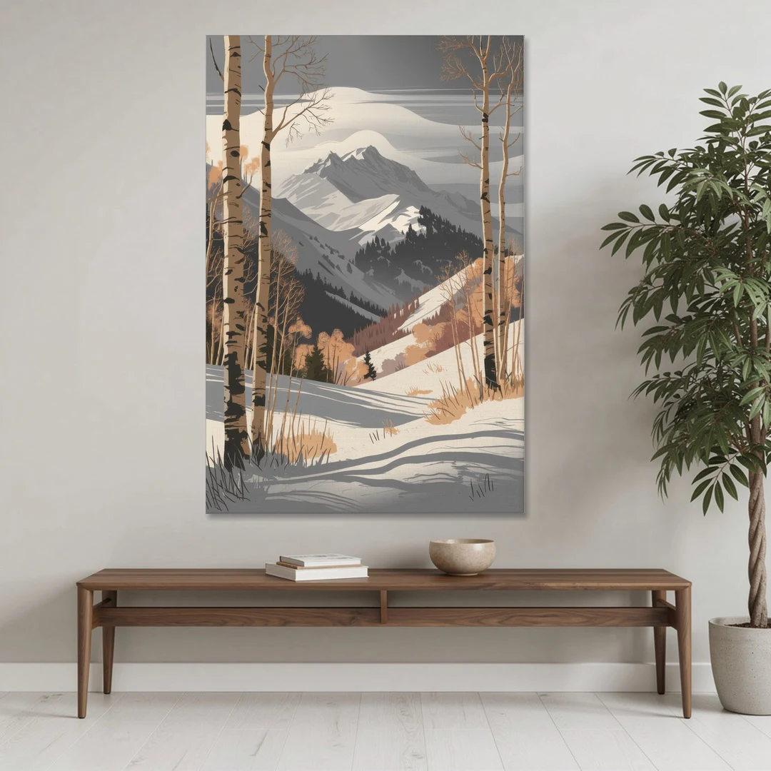 Aspen Snowy Peaks - Canvas Wall Art - Coffee Table - 40x60