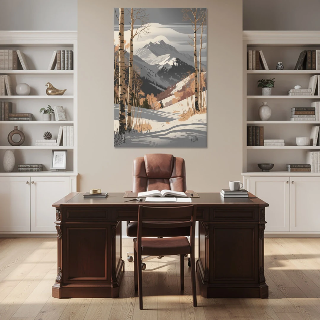 Aspen Snowy Peaks - Canvas Wall Art - Office - 40x60