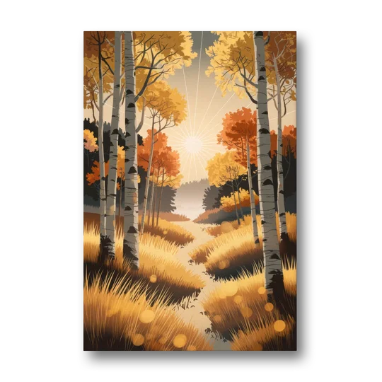 Aspen Sunrise Glow - Canvas Wall Art - Front
