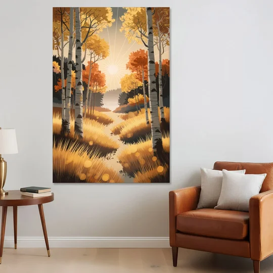 Aspen Sunrise Glow - Canvas Wall Art - Sofa - 40x60