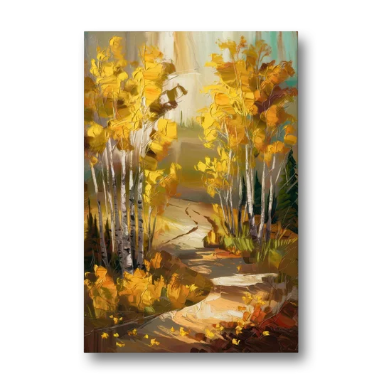Aspen Trail Through the Trees - Canvas Wall Art - Front