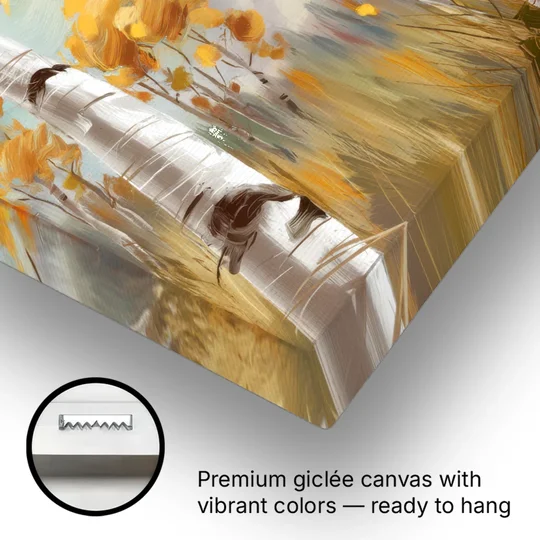Aspen Tree Canopy - Canvas Wall Art - Gallery Wrap Corner