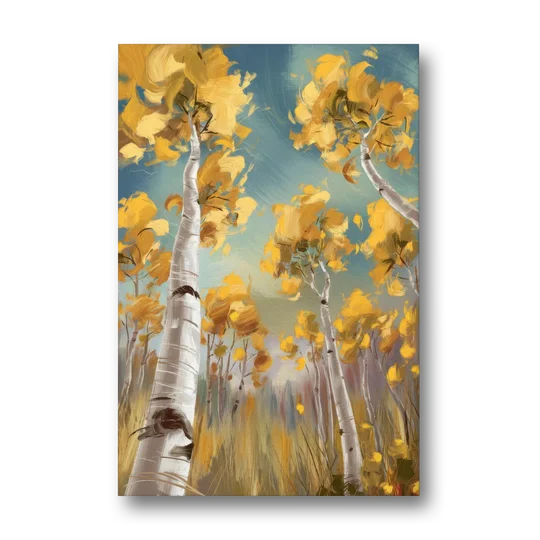 Aspen Tree Canopy - Canvas Wall Art - Front