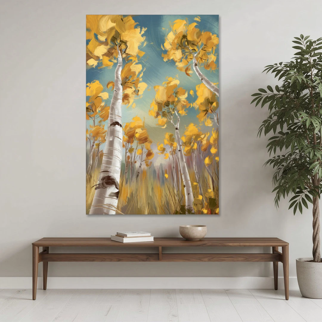 Aspen Tree Canopy - Canvas Wall Art - Coffee Table - 40x60