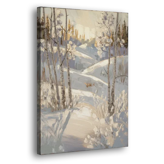 Aspen Winter Wonderland - Canvas Wall Art - Side