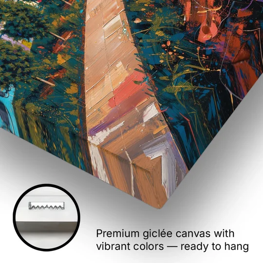 Atlanta Beltline Artwork - Canvas Wall Art - Gallery Wrap Corner