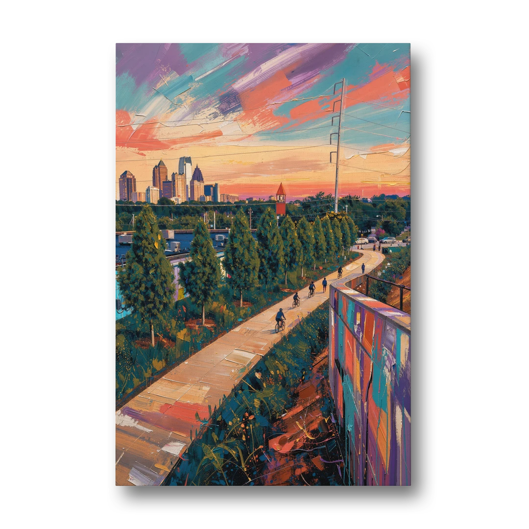 Atlanta Beltline Artwork - Canvas Wall Art - Front