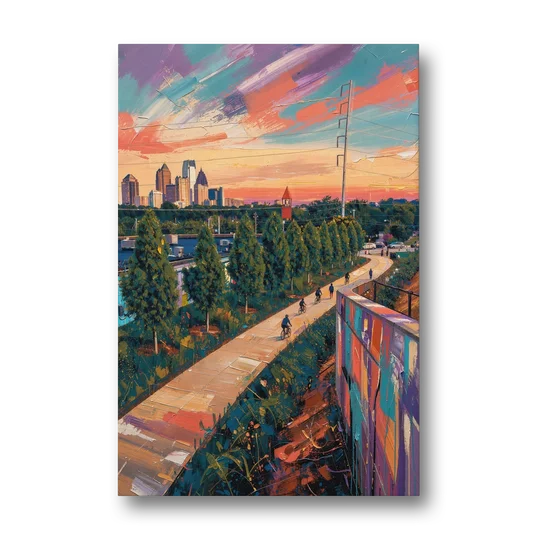 Atlanta Beltline Artwork - Canvas Wall Art - Front