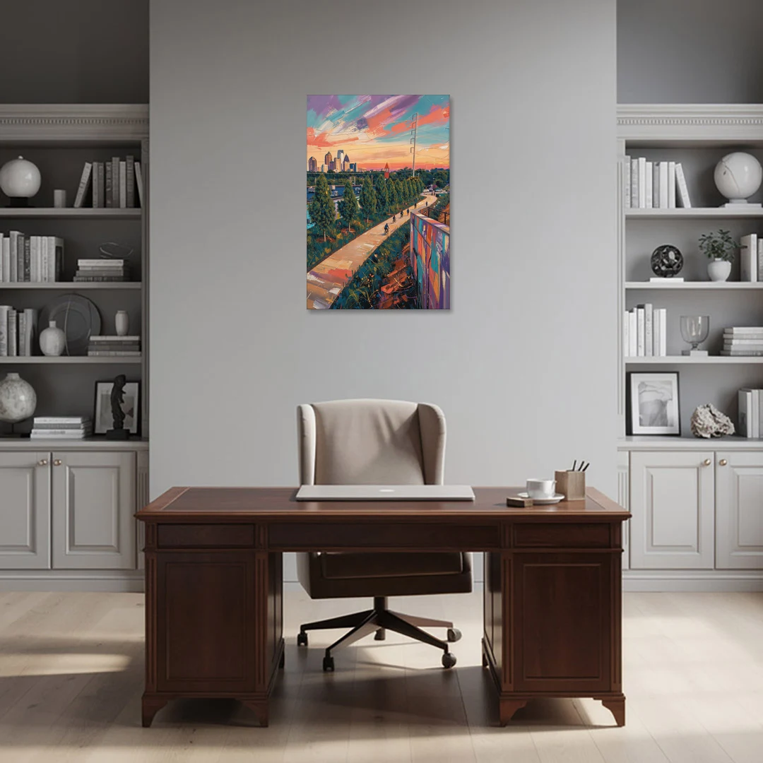 Atlanta Beltline Artwork - Canvas Wall Art - Office - 24x36