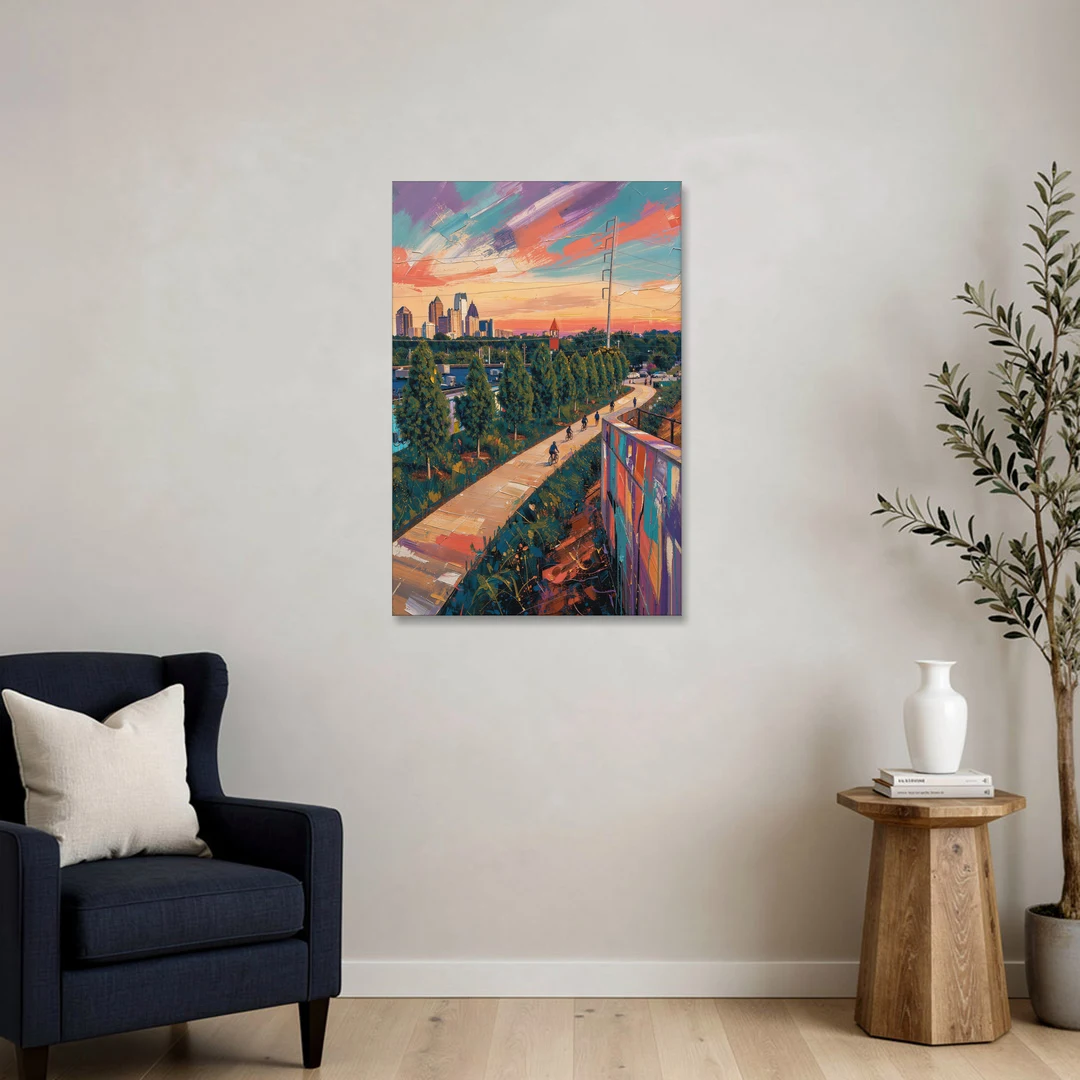 Atlanta Beltline Artwork - Canvas Wall Art - Sofa - 24x36