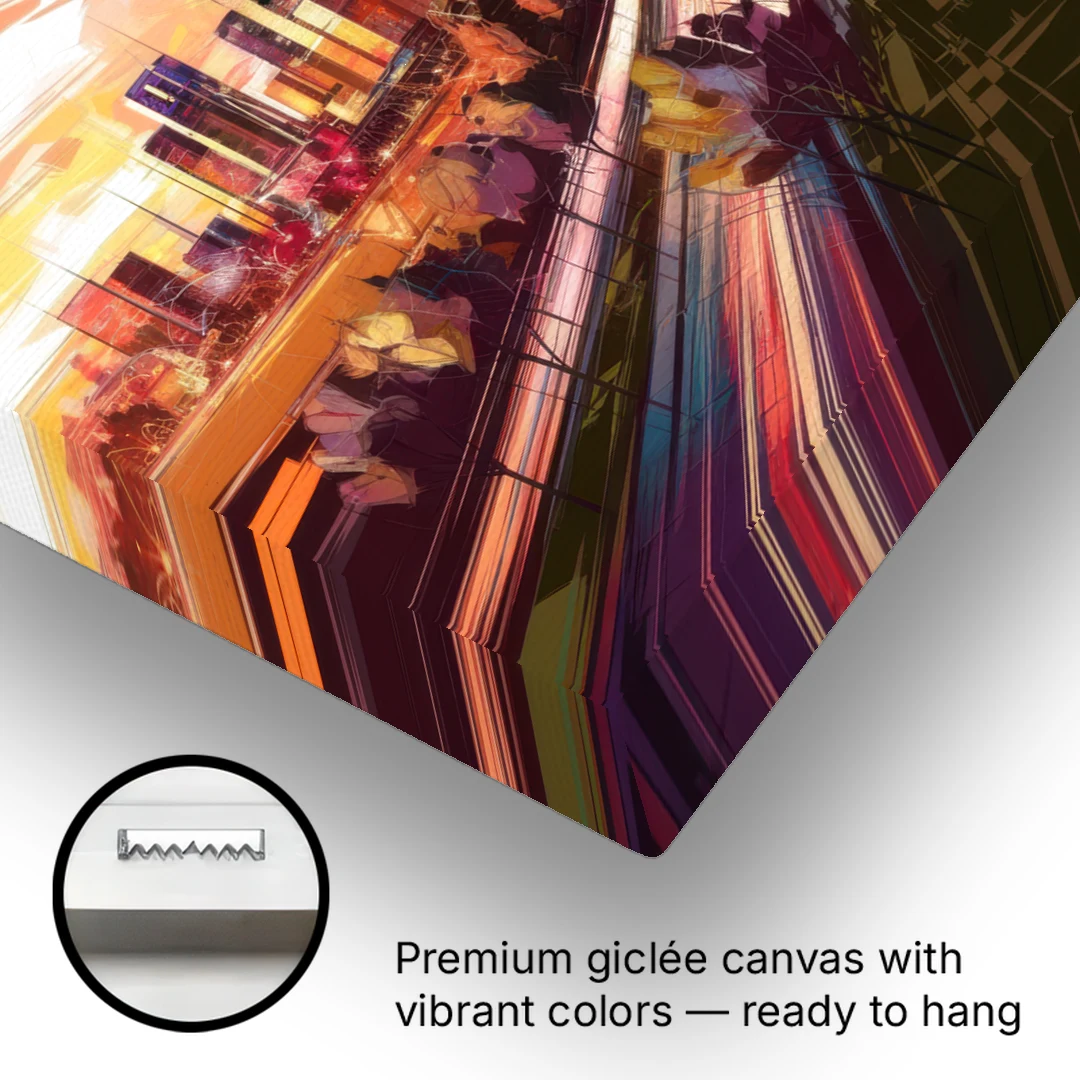 Atlanta Midtown Skyline - Canvas Wall Art - Gallery Wrap Corner
