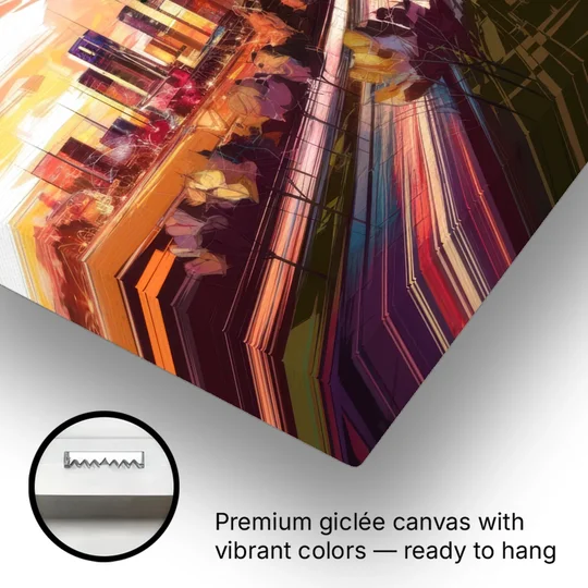 Atlanta Midtown Skyline - Canvas Wall Art - Gallery Wrap Corner