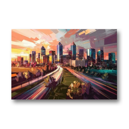 Atlanta Midtown Skyline - Canvas Wall Art - Front