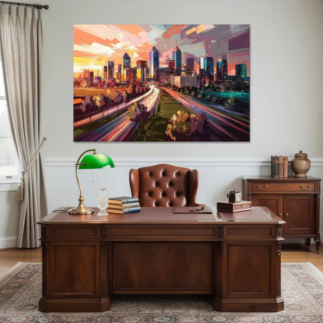 Atlanta Midtown Skyline - Canvas Wall Art - Office - 60x40