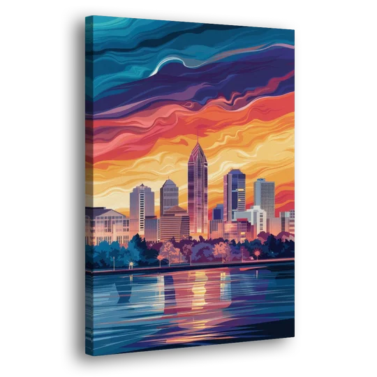 Atlanta Street Photography - Canvas Wall Art - Side