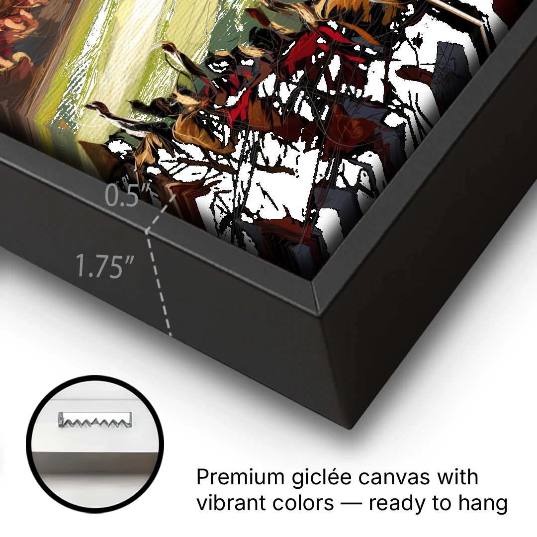 Atlanta United Team Celebration - Black Framed Canvas Wall Art - Gallery Wrap Corner