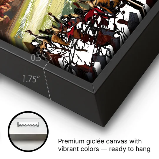Atlanta United Team Celebration - Black Framed Canvas Wall Art - Gallery Wrap Corner