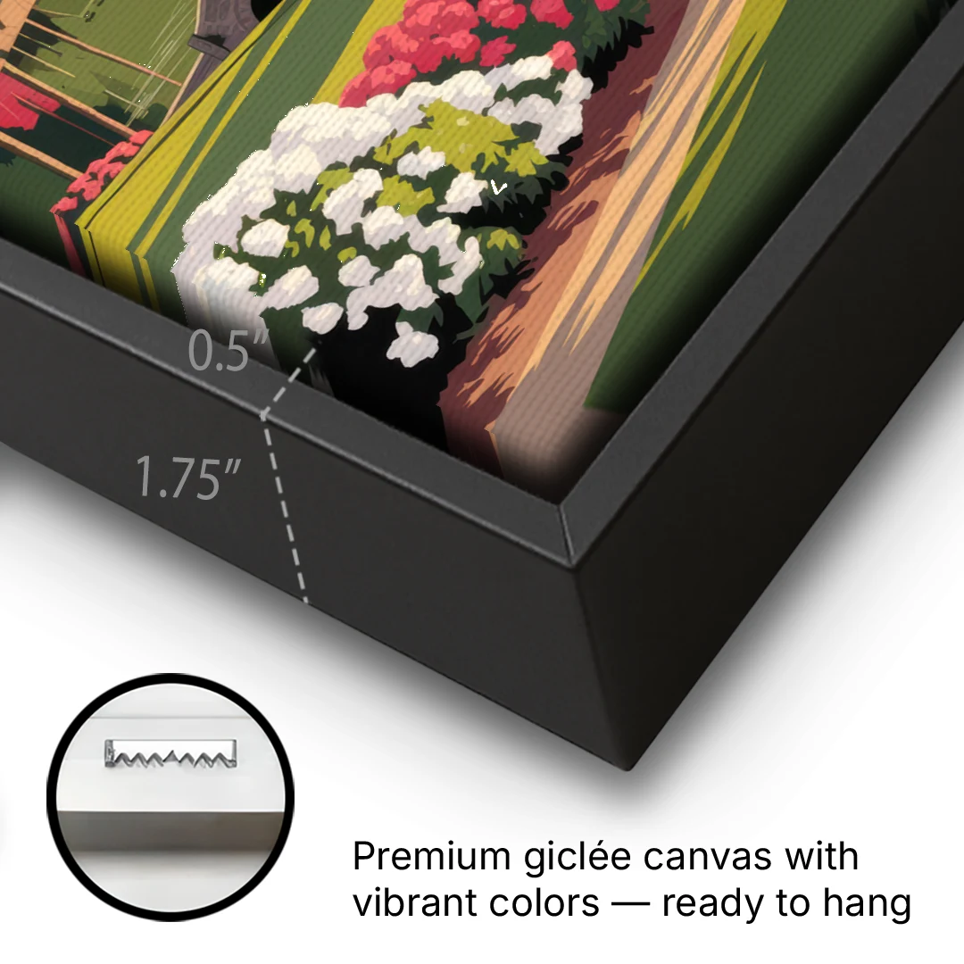 Augusta Golf Heritage Tribute - Black Framed Canvas Wall Art - Gallery Wrap Corner
