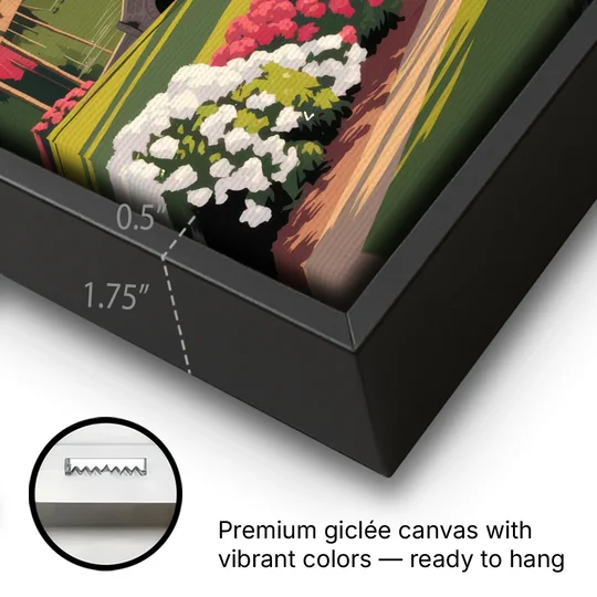 Augusta Golf Heritage Tribute - Black Framed Canvas Wall Art - Gallery Wrap Corner