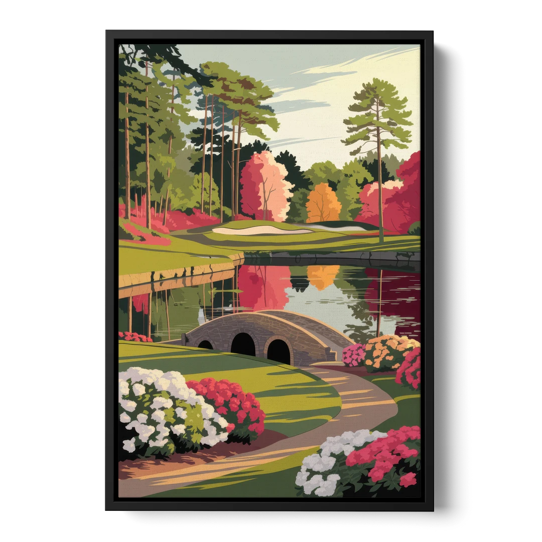 Augusta Golf Heritage Tribute - Black Framed Canvas Wall Art - Front