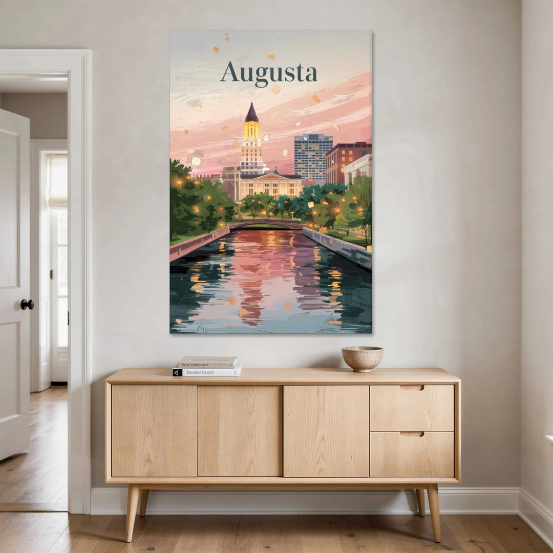 Augusta Historic Downtown Charm - Canvas Wall Art - Coffee Table - 40x60