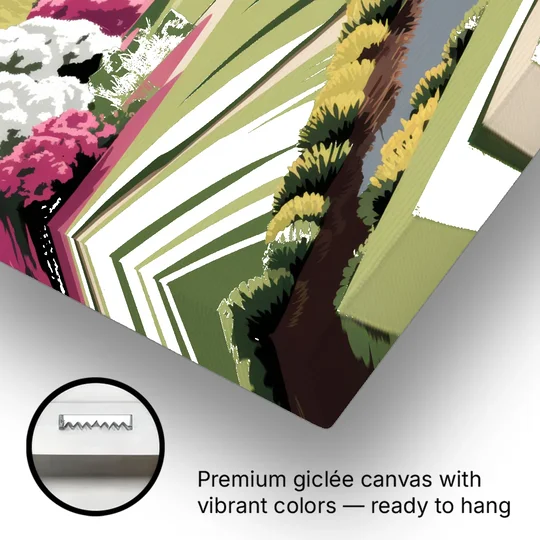 Augusta National Green Landscape - Canvas Wall Art - Gallery Wrap Corner