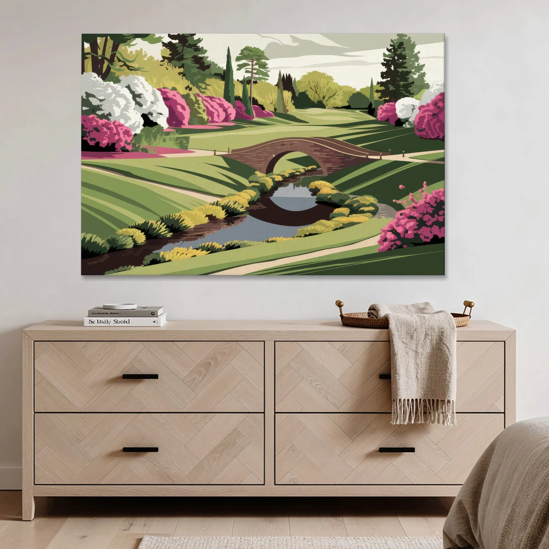 Augusta National Green Landscape - Canvas Wall Art - Coffee Table - 60x40