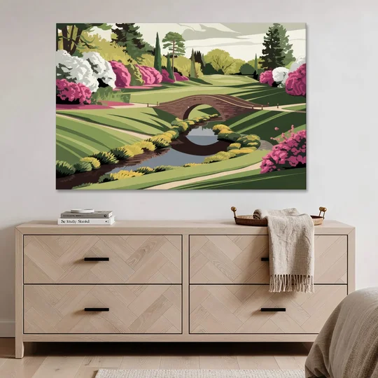 Augusta National Green Landscape - Canvas Wall Art - Coffee Table - 60x40