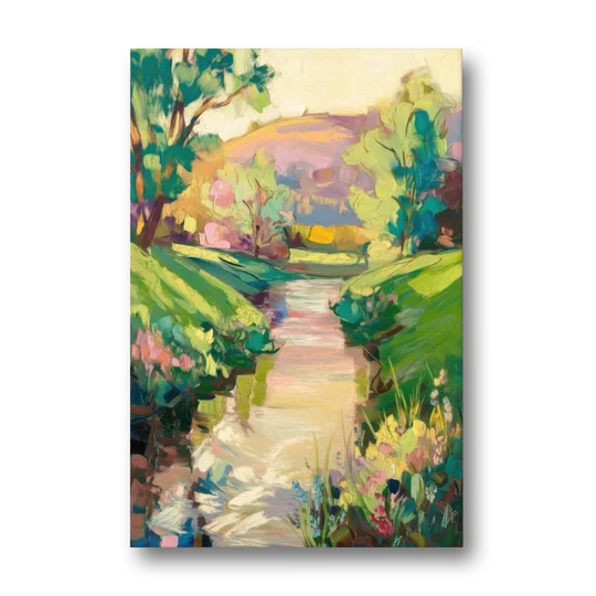 Augusta Serene Riverfront - Canvas Wall Art - Front