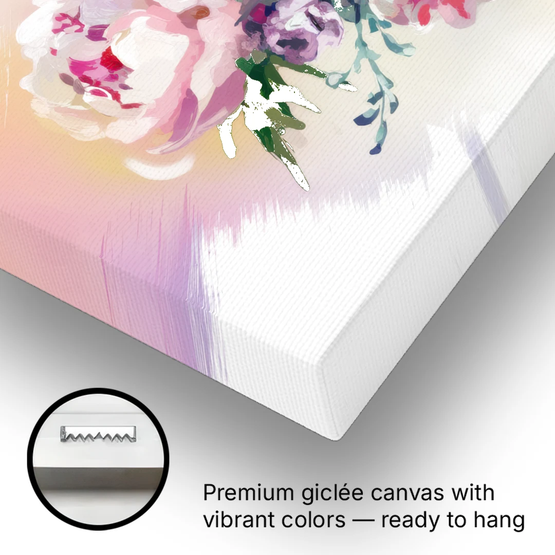 Augusta Springtime Blooms - Canvas Wall Art - Gallery Wrap Corner