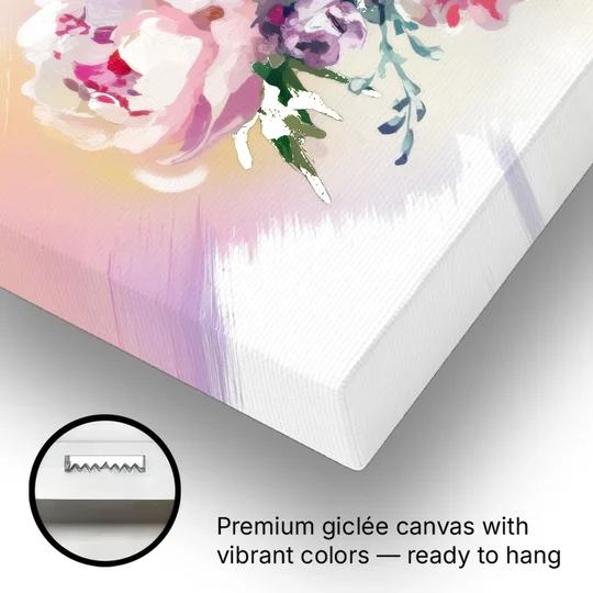 Augusta Springtime Blooms - Canvas Wall Art - Gallery Wrap Corner