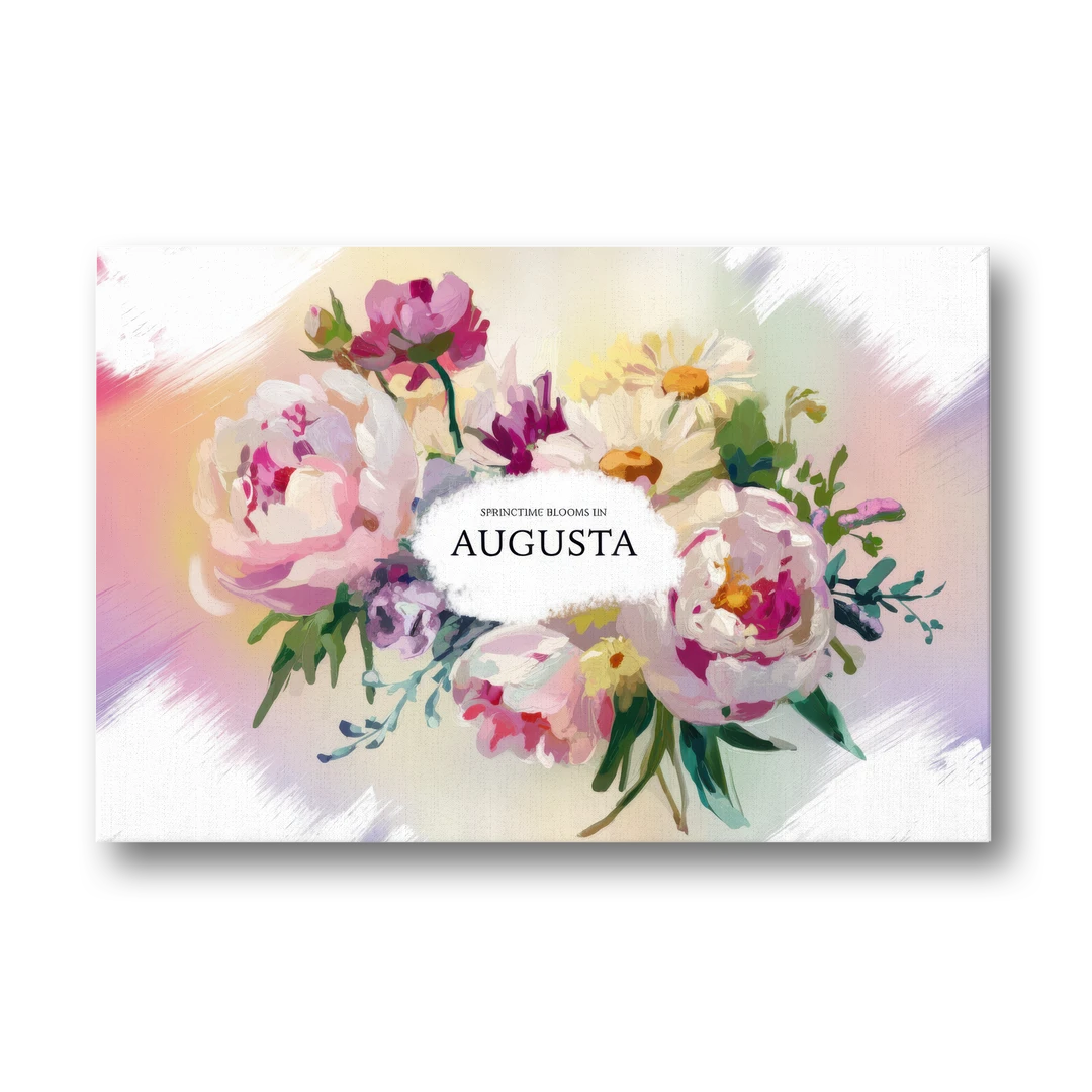 Augusta Springtime Blooms - Canvas Wall Art - Front