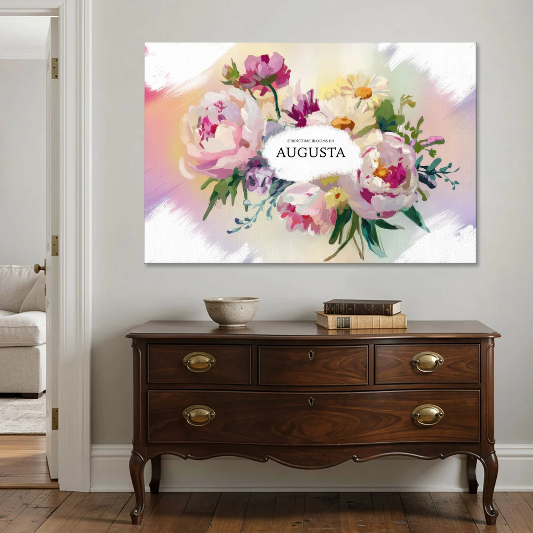 Augusta Springtime Blooms - Canvas Wall Art - Coffee Table - 60x40