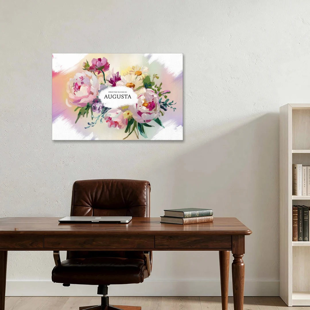 Augusta Springtime Blooms - Canvas Wall Art - Office - 36x24