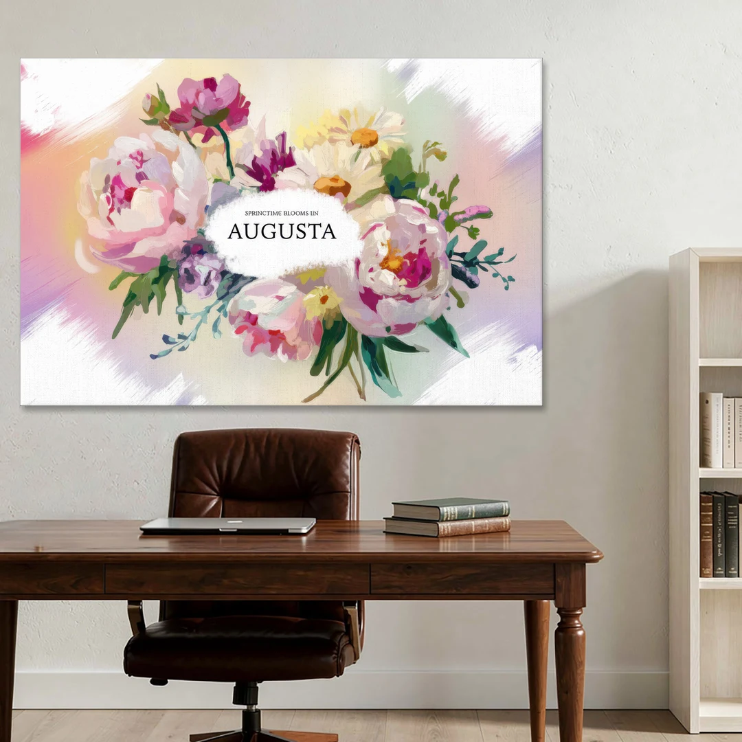 Augusta Springtime Blooms - Canvas Wall Art - Office - 60x40