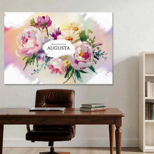 Augusta Springtime Blooms - Canvas Wall Art - Office - 60x40