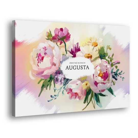 Augusta Springtime Blooms - Canvas Wall Art - Side