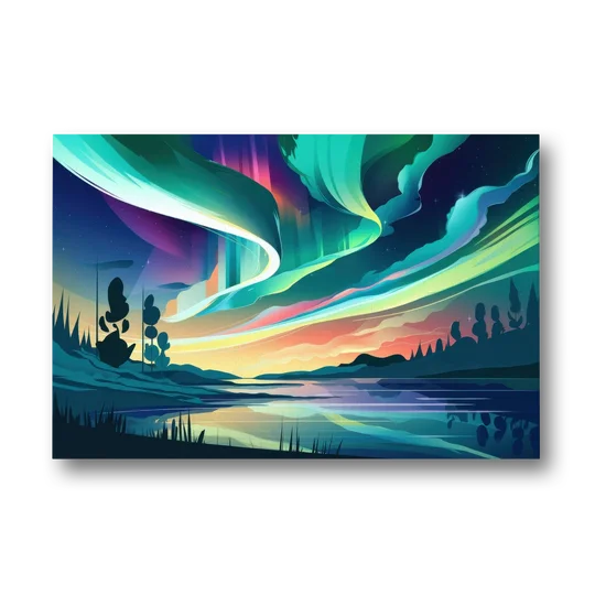 Aurora Borealis Sky - Canvas Wall Art - Front