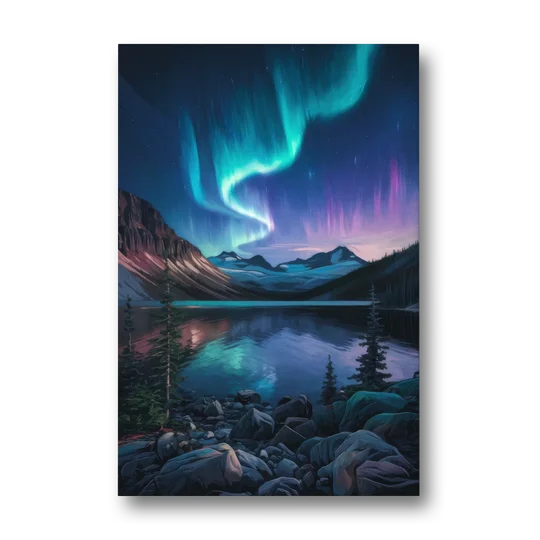 Aurora Northern Lights - Canvas Wall Art - Front